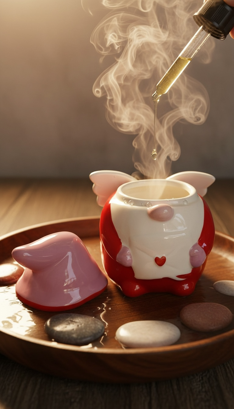 Brûleur d'huile de la Saint-Valentin Cupid Gonk