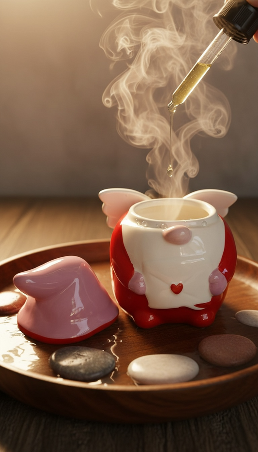 Brûleur d'huile de la Saint-Valentin Cupid Gonk