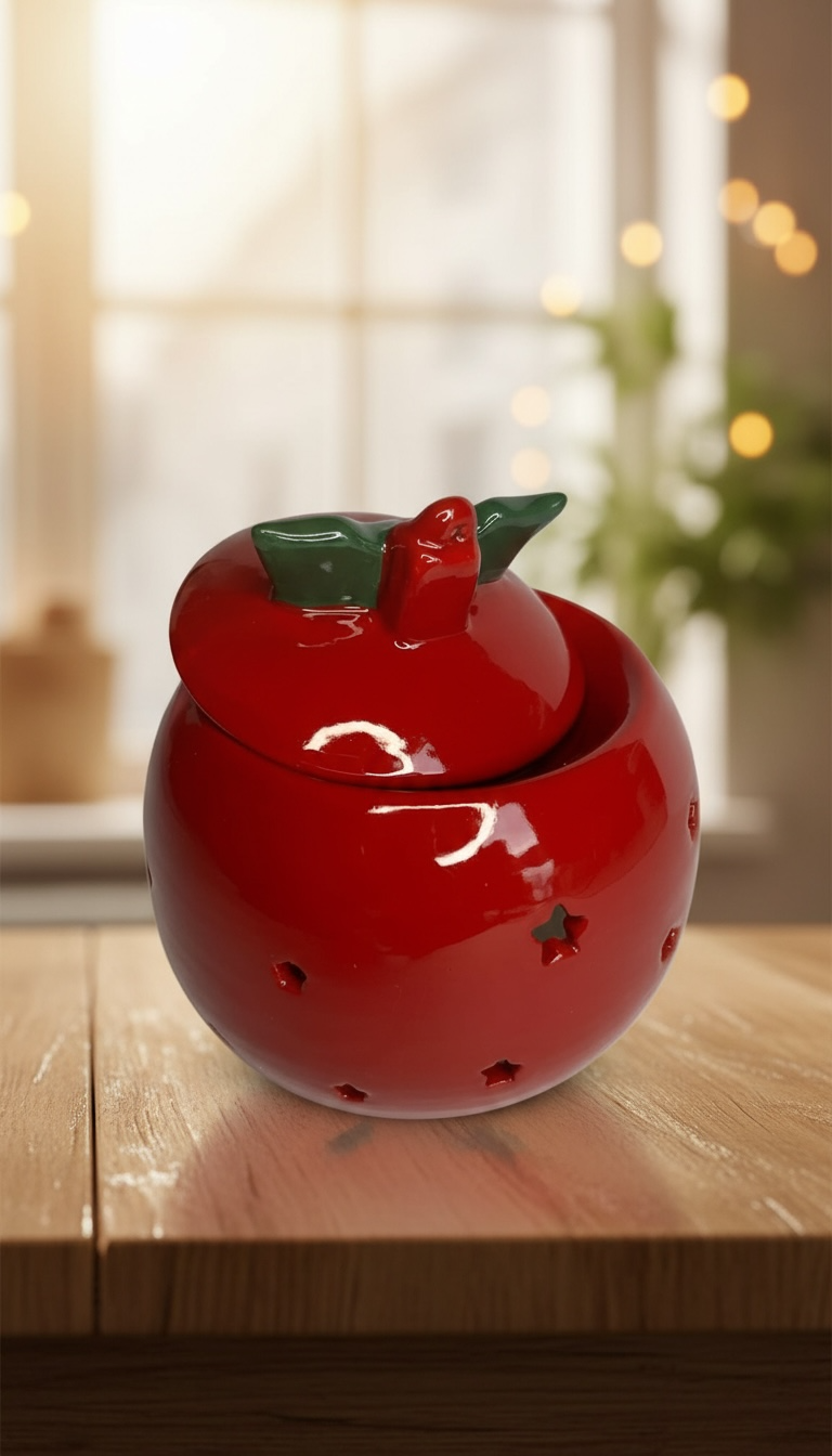 Diffuseur d’huile boule de Noël rouge