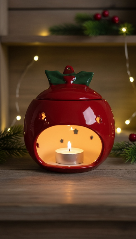 Diffuseur d’huile boule de Noël rouge
